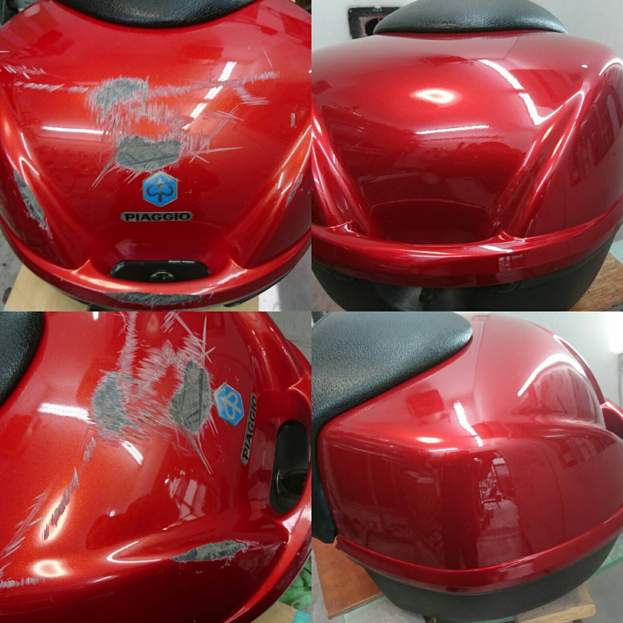 バイクボックス　施工前後
