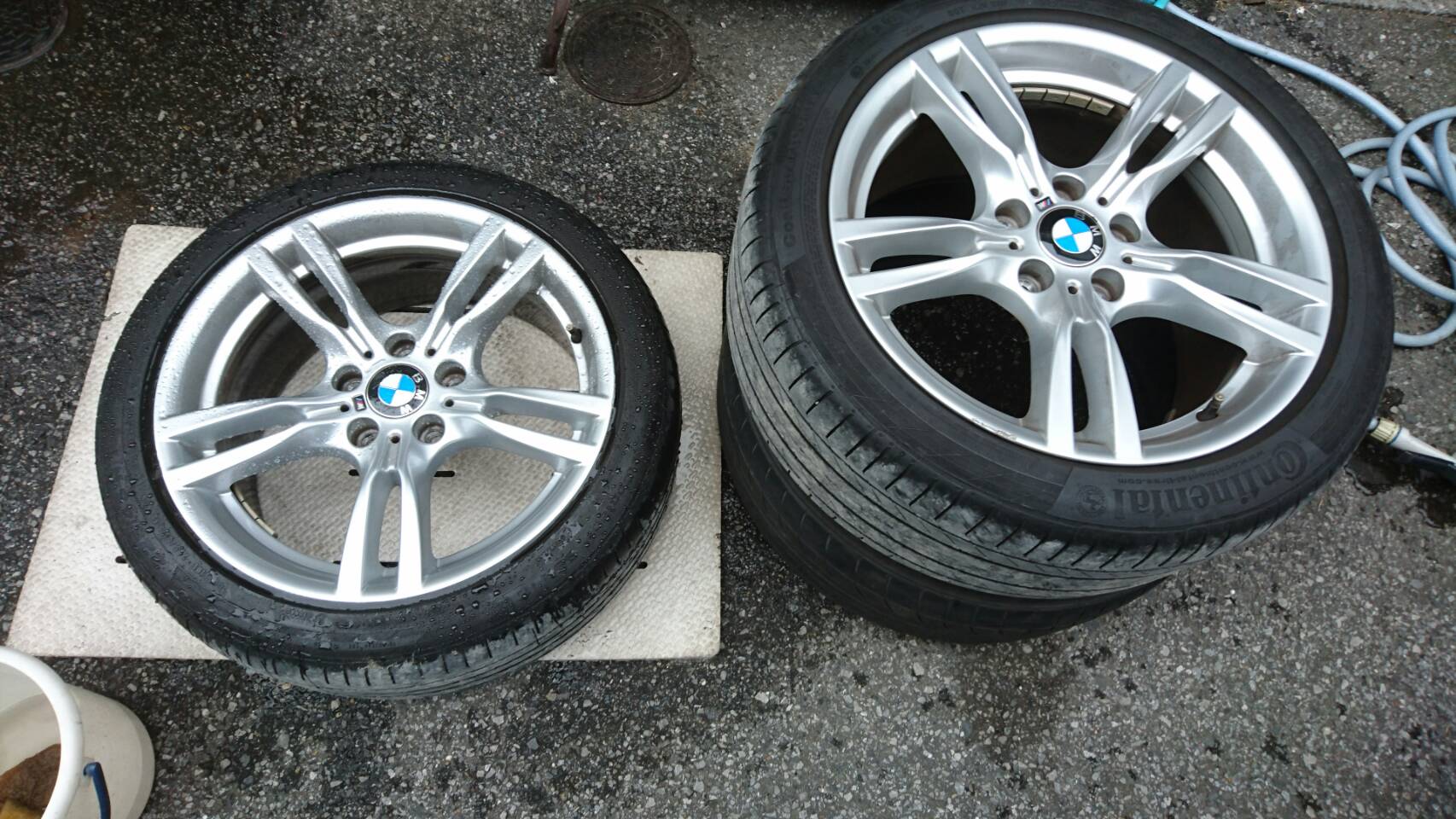 BMWホイールリペア 2本 施工前
