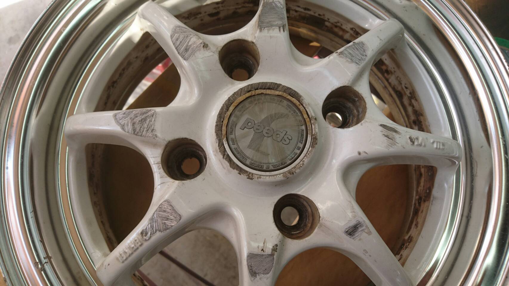 ホイール4本リペア 施工前