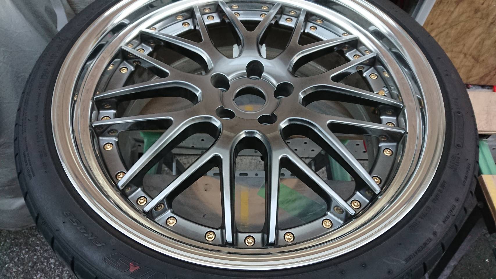 WORKホイール カラーチェンジ 施工前