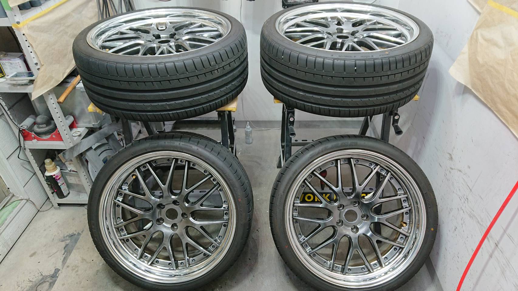 WORKホイール カラーチェンジ 施工前