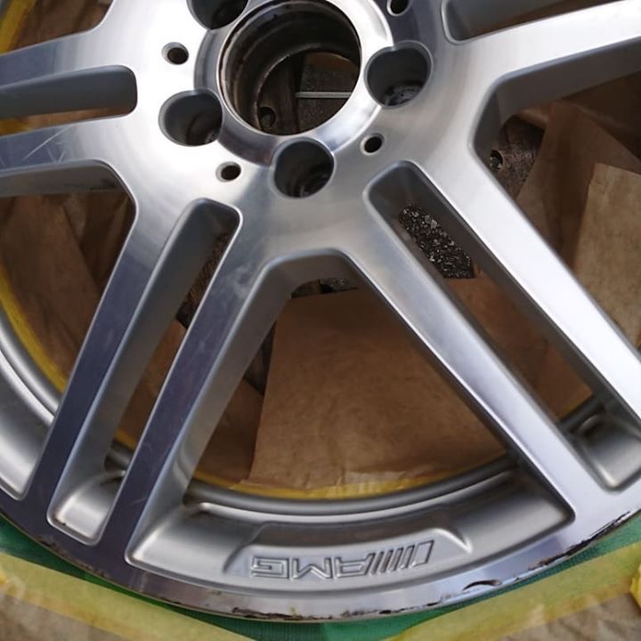 AMGダイヤモンドカットホイール4本リペア 施工前