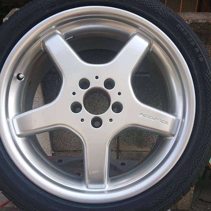 AMG ハイパーシルバーホイール 施工後