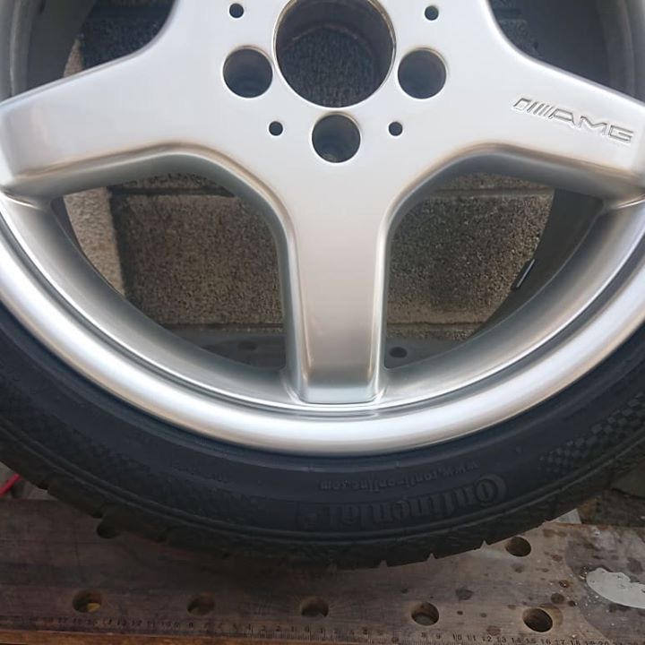 AMG ハイパーシルバーホイール 施工後