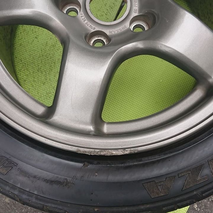 日産純正ホイール 施工前