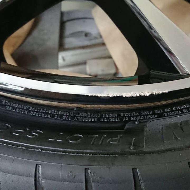ボルボダイヤカットホイール 施工前
