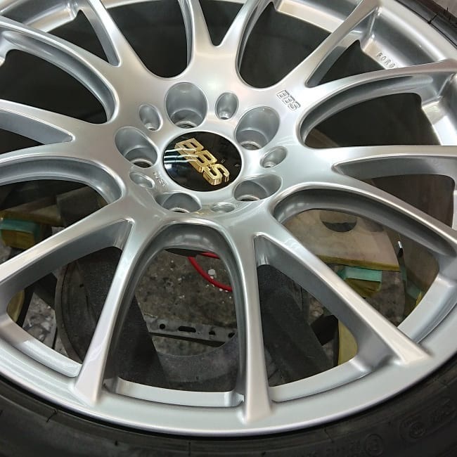 BBSハイパーシルバーホイール 施工後