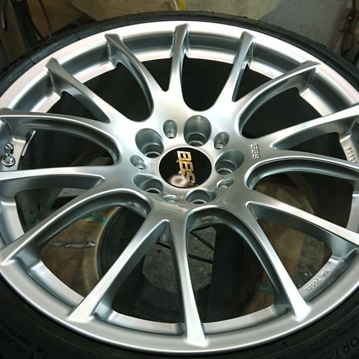 BBSハイパーシルバーホイール 施工後